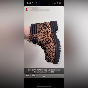 Size 6.5W Deadstock London Square Timberlands with box $65